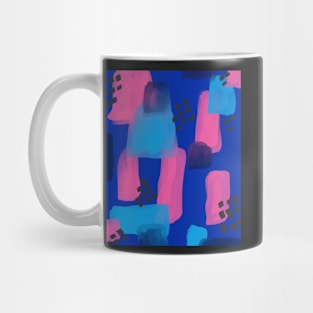 Abstract Pattern Blue Pink Mug